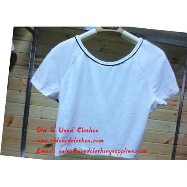 Buy Perfect Gently Used Clothes Second Hand Sports Clothing White Short Shirt at wholesale prices