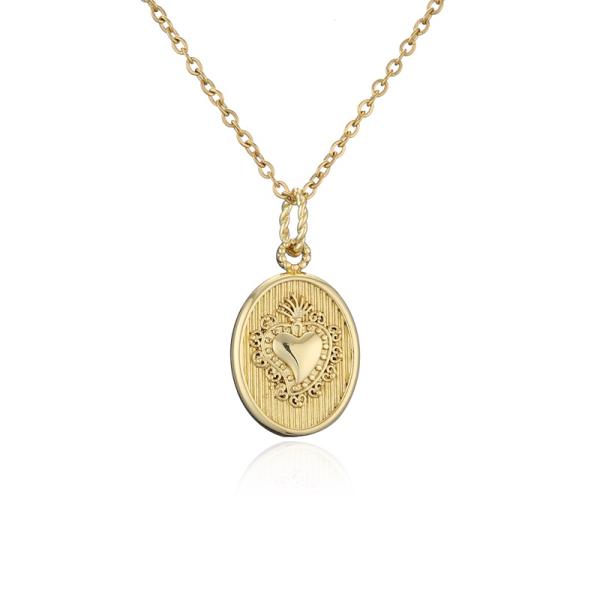 24K Vintage Coin Pendant Necklace