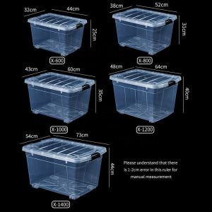 Recyclable Bin Household Multifunction Large Stackable Clothes Clear Transparent