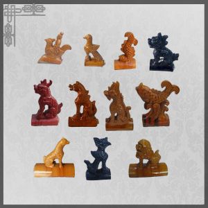 Glazed Architectural Ornamental Clay Ridge Tiles Phoenix Roof Figures