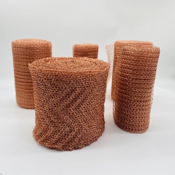 Buy Knitted copper Mesh Fabric Roll 40 Mesh Copper Gopher Control Wire Mesh at wholesale prices
