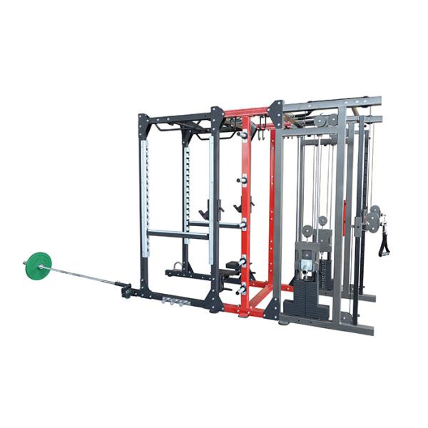 Professional Commercial Multi Station Gym Equipment , Cable Power Combo Rack