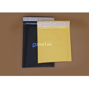 Black Sealed Bubble Wrap Pouches , Recyclable Kraft Shipping Envelopes