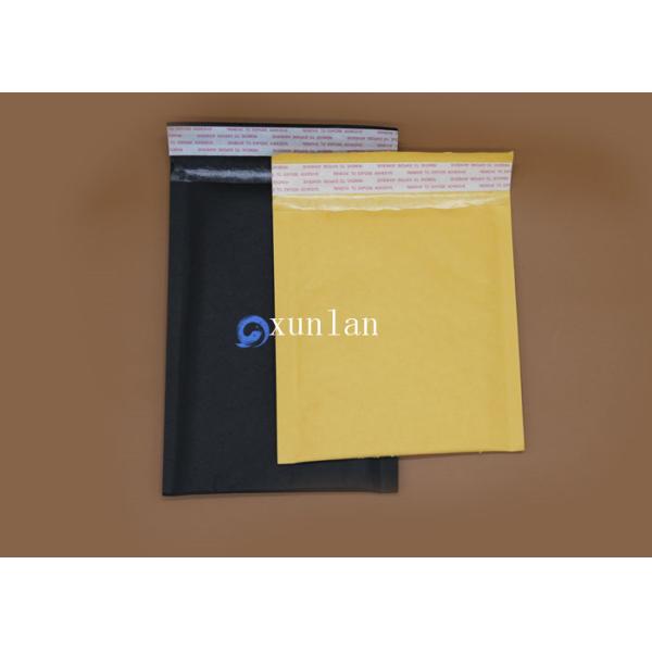 Buy Black Sealed Bubble Wrap Pouches , Recyclable Kraft Shipping Envelopes at wholesale prices
