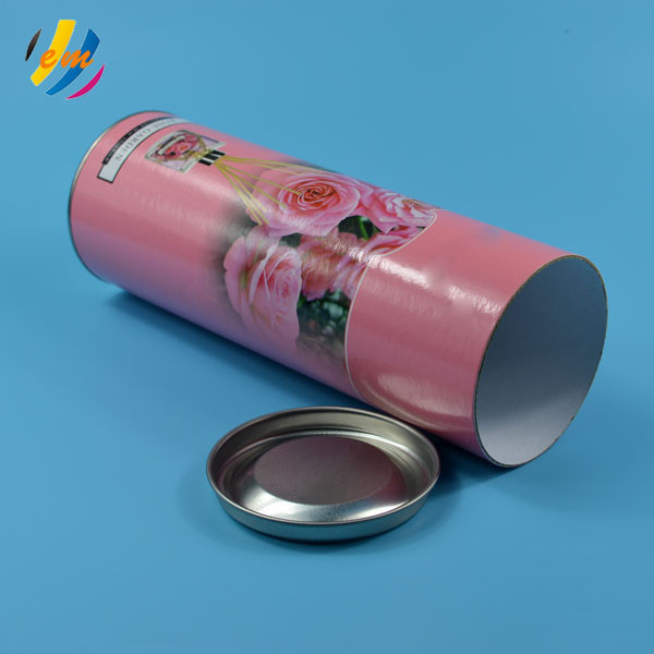 Buy diameter 70mm Cardboard Tube Packaging With Metal Tin Plug at wholesale prices