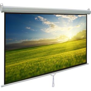China Durable manual pull down projection screen with Self-lock device on sale