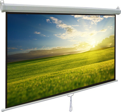 Buy Durable manual pull down projection screen with Self-lock device at wholesale prices