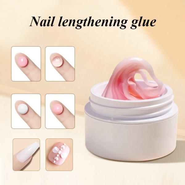Private Label Nude Clear White Extension UV Gel Nail Polish Quick Building Nail Extensions Gel for Nail Salon Shop