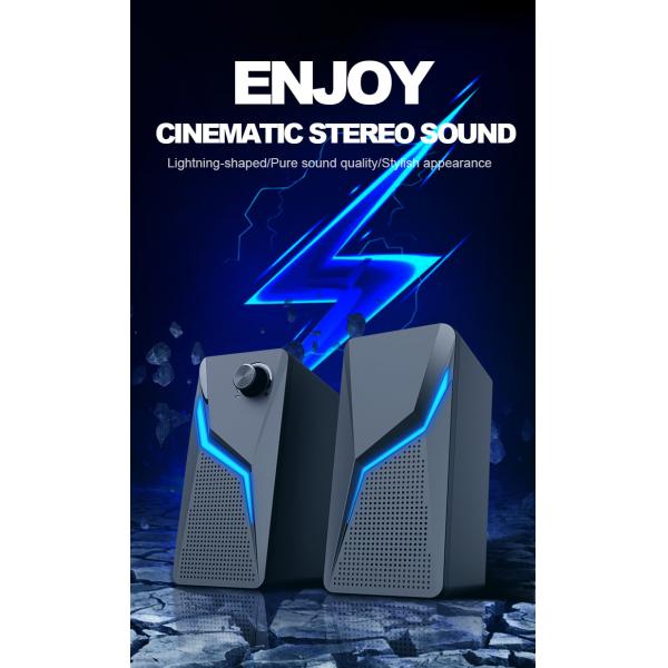 3.5mm audio jack 2.0 PC Speakers With Good Bass For Home Theater Music System