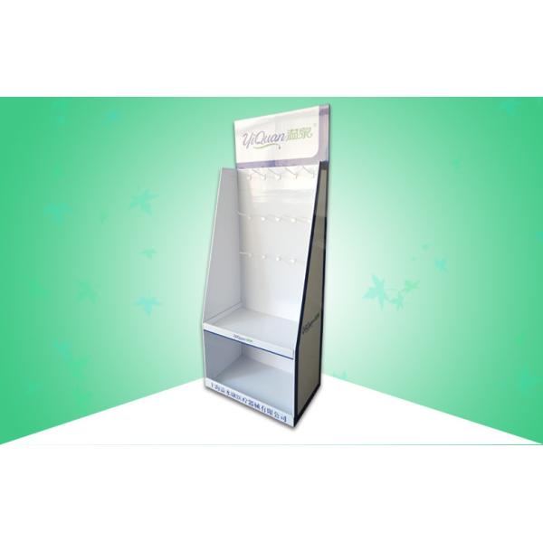 Buy OEM/ODM POS Display Stands , Corrugated Cardboard Floor Displays With Hooks / Shelves at wholesale prices