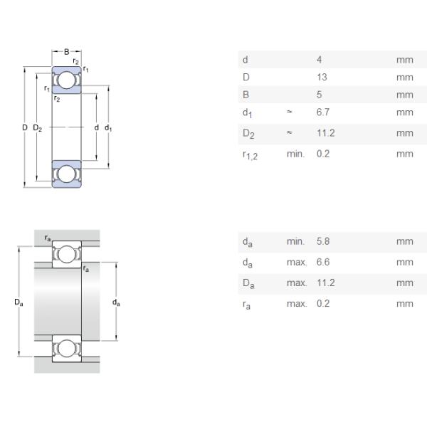 624 ZZ Stainless Steel Roller Bearing / Thin Ball Bearings 4 X 13 X 5 Mm