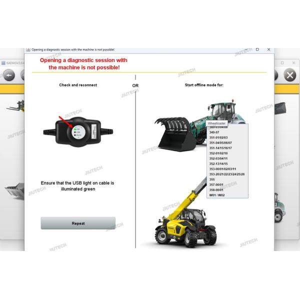 CANfox Interface Deutsch Cable Easy Friendly Engine Diagnostics Tool for Liebherr for Wheelloader/Telehandler with CFC2 laptop