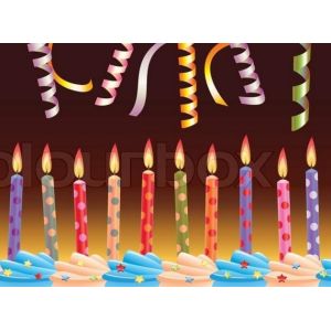 Multi Colored Pretty Birthday Candles Customized Printed For Festivals /