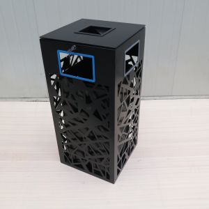 Carved Pattern Sunproof Dia 400mm Steel Outdoor Garbage Cans
