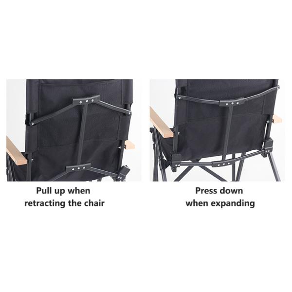 Metal 4-Position Adjustable Backrest Folding Chair for Camping Fishing Hiking Outdoor