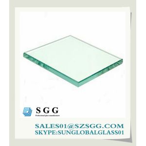 Quality clear float glass, thickness 2-19mm for sale