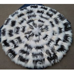 Imitation Sheepskin Cushion Pads For Seat Round Dyed