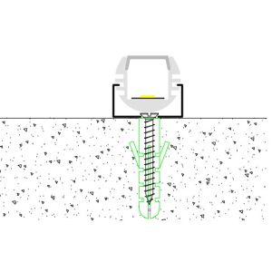 Mounted or suspended installtion 18mm round shape led extrusion