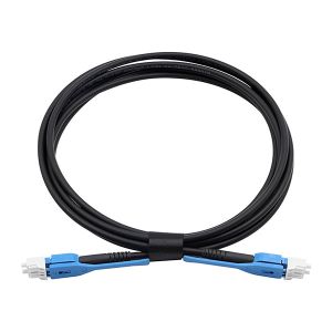 LC UPC Fiber Patch Cable , LSZH Single Mode OS2 Fiber Cable 4.8mm Black