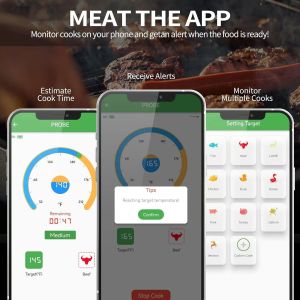 Amazon Hot Sale Meat Thermometer Wireless Probe App Controlled Smart Thermometer