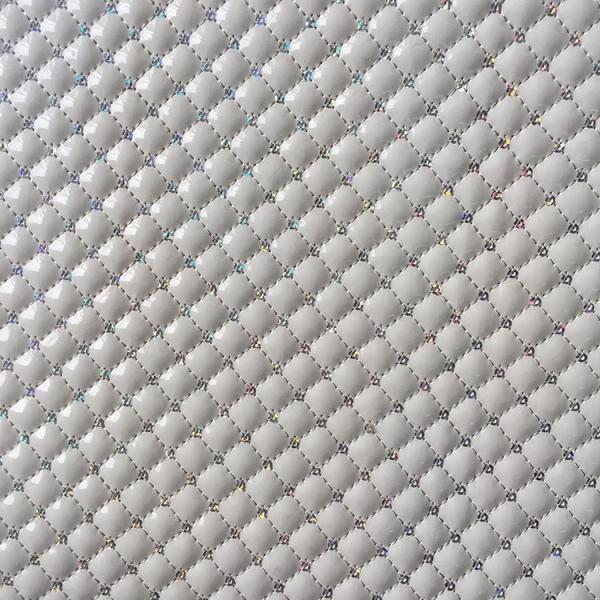 Buy Shiny PU Quilted Leather Fabric Fashionable Multi Application Custom Thickness at wholesale prices