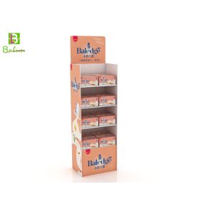 Quality Advertising Cardboard POS Display , 3 Tier Printed Cardboard Display Stands for sale