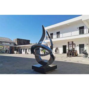 2M Modern Stainless Steel Mirror Polished Garden Sculpture