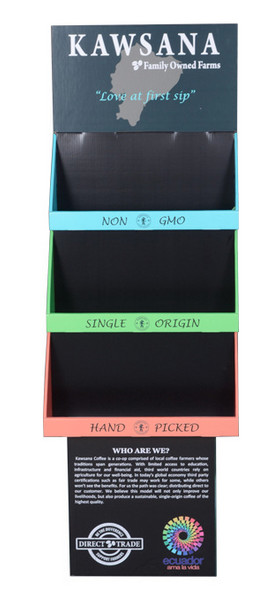 Buy 160gsm Advertising Cardboard Shelf Display Gold Silver Hot Stamping at wholesale prices