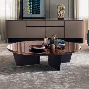 1000mm Italian Coffee Table 45cm Pine Round Couchtisch