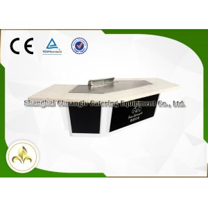 Quality Snow Mountain Gas Teppanyaki Plate Japanese Dining Grill Built In Air Blower for sale