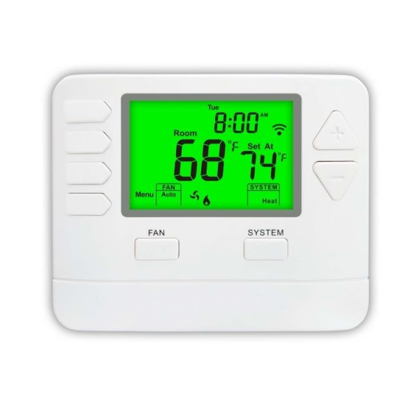 Buy Riseem Energy-Saving 7 Day Programmable Thermostat for HVAC System Mounts On Wall Or Junction Box 4.72" W X 3.85" H X 1.02" D at wholesale prices