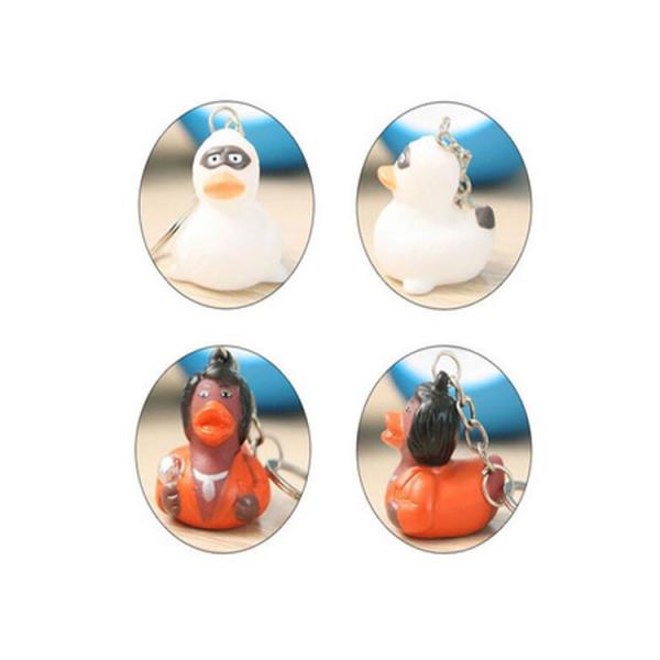 Professional Customized PVC Assorted Mini Rubber Duck Keychains Soft Feeling