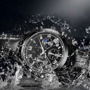 Mineral Crystal Buckle Quartz Battery Wristwatches 30m Water Resistance 12mm