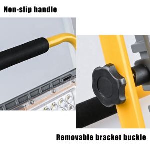 Remote Control Solar Work Light 6500K Portable LED Work Light 20000LM