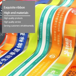 Hot Sell Factory Supply medal ribbon printed satin ribbon