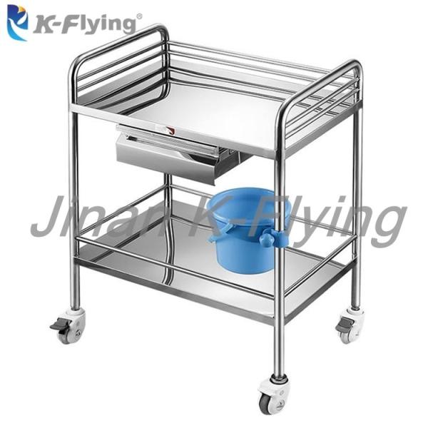Buy Movable Stainless Steel Two Layers Hospital Medical Trolley Cart at wholesale prices