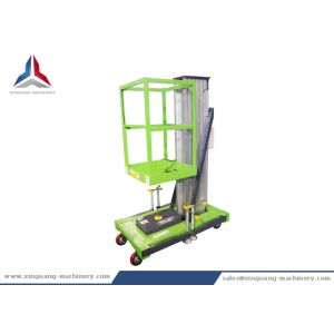 9m Single Mast Hydraulic Aluminum Lift Platform with 100kg Load Capacity