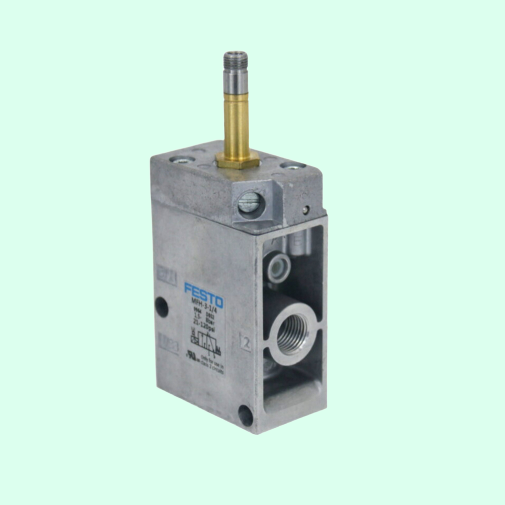FESTO Solenoid Valve 9964 MFH-3-1/4 Mechanical Valve, 3 Port, Closed, Electrical, G 1/4