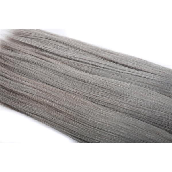 12-24 Inches Sliver With Black Roots Straight Hair Virgin Brazilian Human Hair Extension