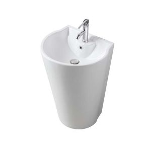 China Suppliers Great Quality Ceramic Pedestal Basins White Color With Overflow