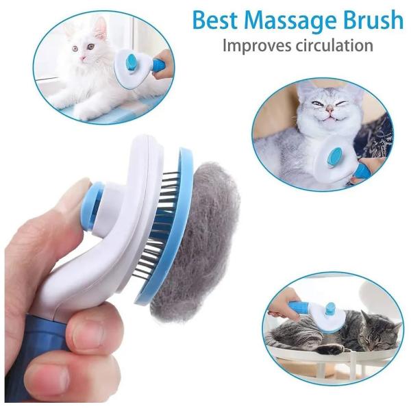 Antibacterial Slicker PET Cleaning Brush Pets Self Clean For Dog Hair Shedding