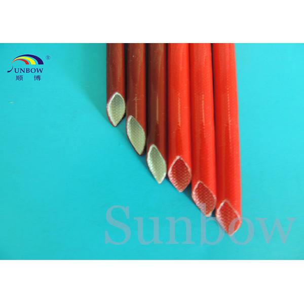 Buy Red Color heat resistant silicone rubber fiberglass sleeving high temperature at wholesale prices