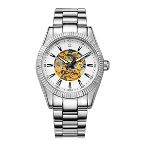 Automatic mechanical movt stainless steel caseback wrist watch for men
