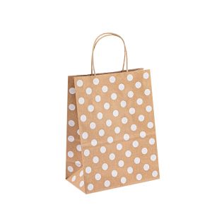 Flexo Printing Recycled Brown Paper Bag With Custom Logo Printed