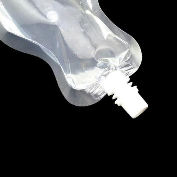 Transparent Refilling Aluminum Foil Packaging Bags Foldable With Cap Cut Handle