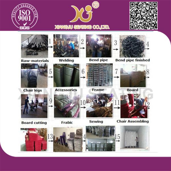 Plastic Small Back Auditorium Chairs , Folded Auditorium Church Chairs With Writing Pad