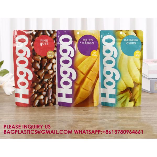 Candy Biscuits Nut Food Bag Reusable Tear-Off Stand Up Pouch Packaging Aluminum Foil Bag