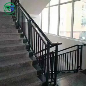 Black Simple Style PVDF PPG Aluminum Hand Railing For Stairs Steps Ready-To