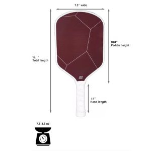 Higooo Mixed Shape Thermoformed Unibody Original Texture 100% Red Kevler Fabric Pickleball Paddle Grip Perfectly Combined