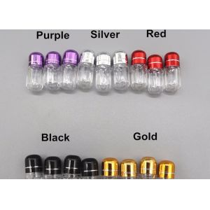 Gold 2g Plastic Capsule Packaging Bottles With Metal Crown Cap